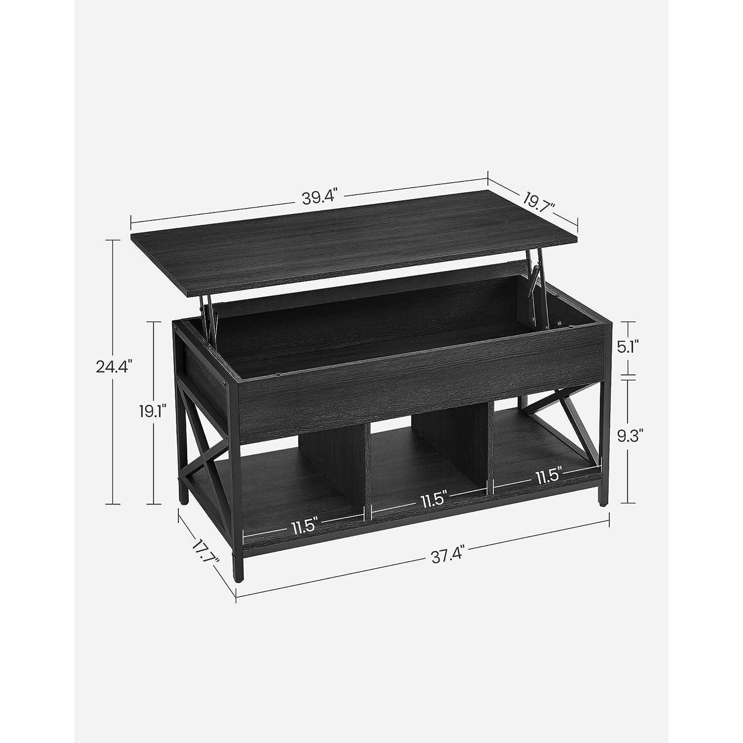 Lift Top Coffee Table for Living Room FredCo