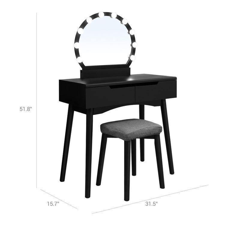 Light Bulbs Vanity Set FredCo