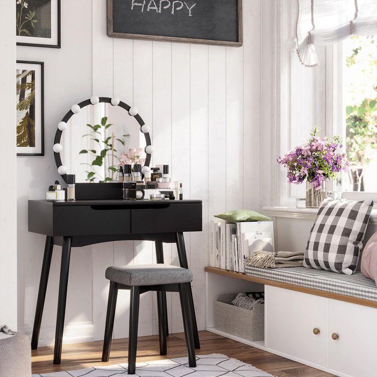 Light Bulbs Vanity Set FredCo