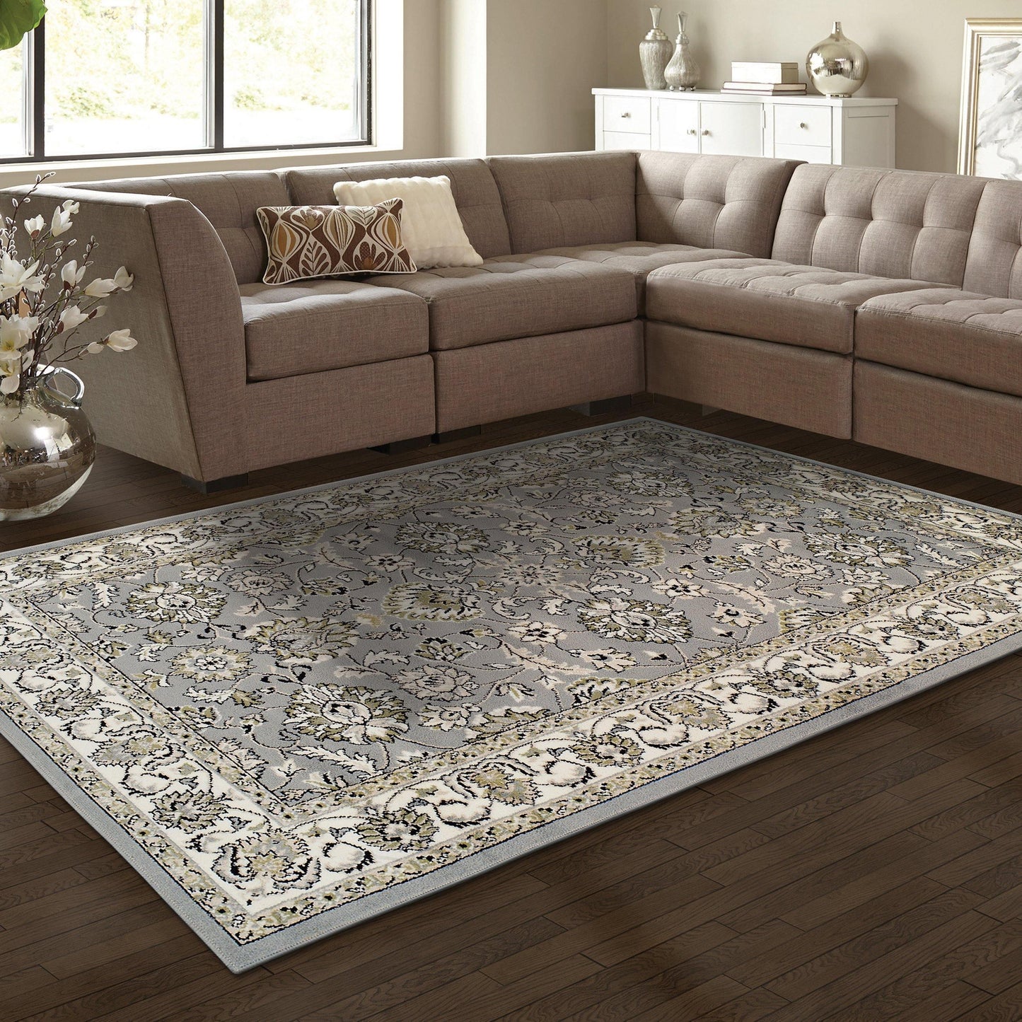 Lille Traditional Floral Palmette Motifs Rug FredCo
