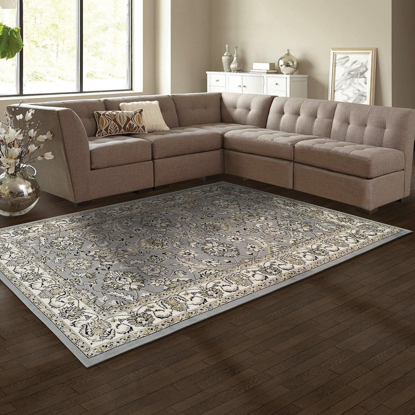 Lille Traditional Floral Palmette Motifs Rug FredCo
