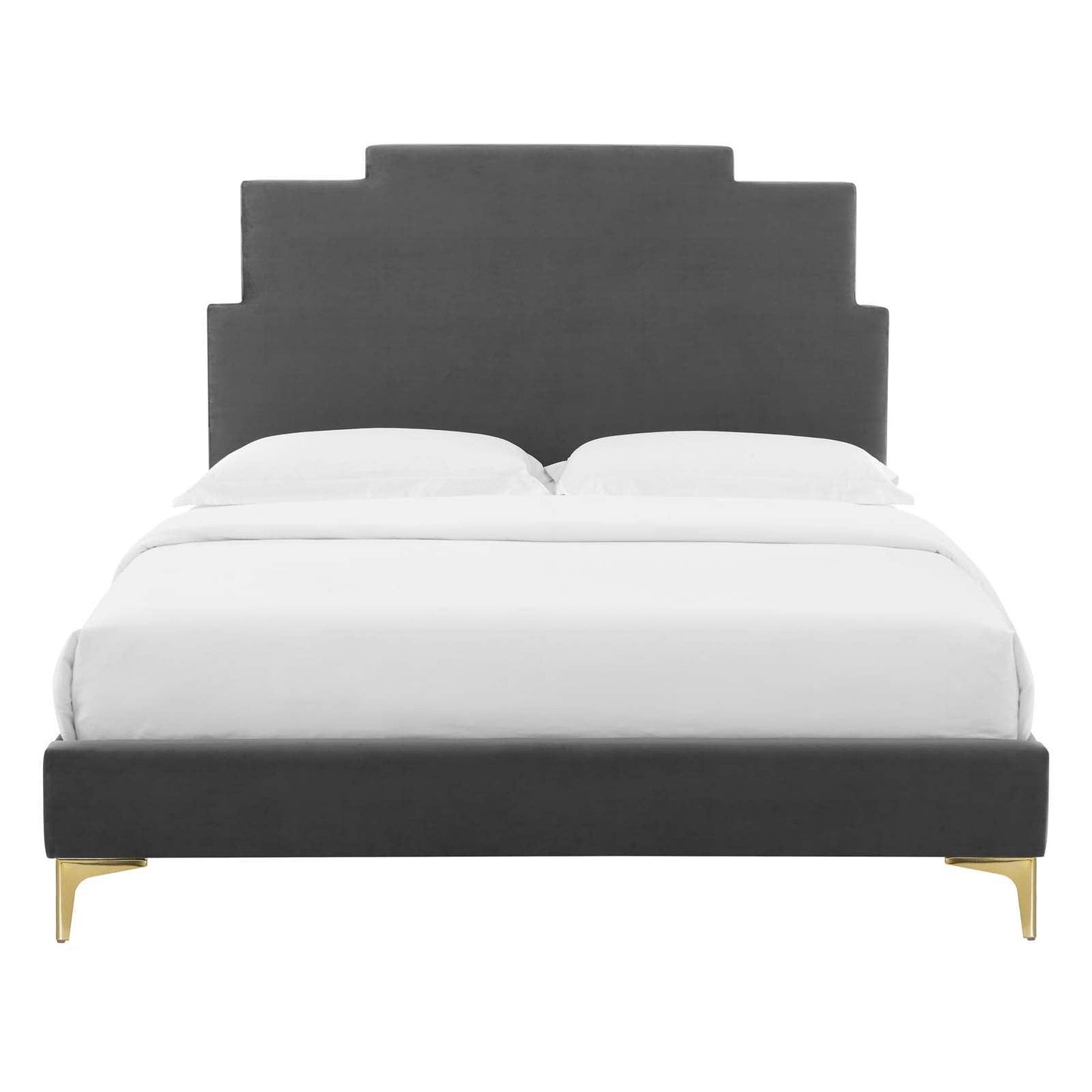 Lindsey Performance Velvet Full Platform Bed, MOD-6901 FredCo
