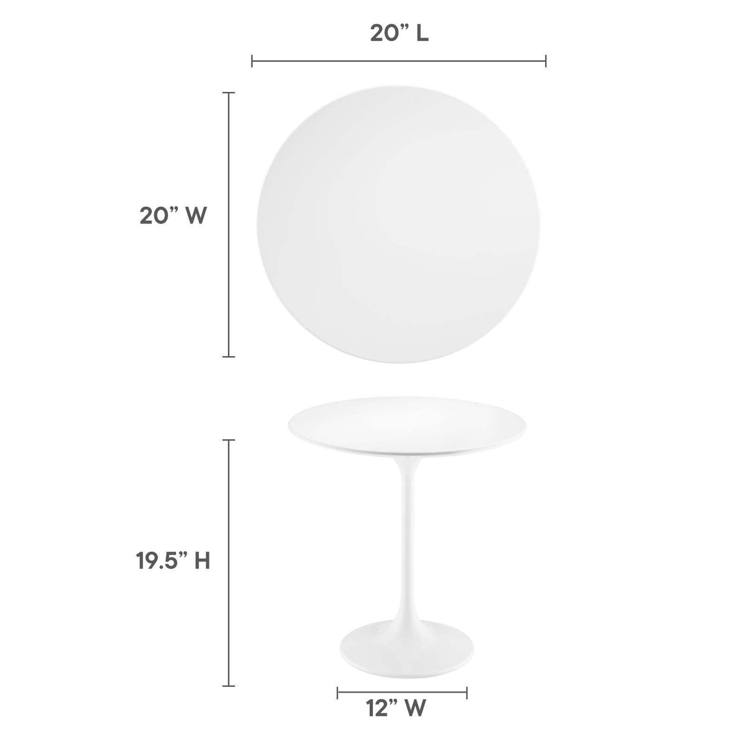 Lippa 20" Round Side Table, EEI-5678 FredCo