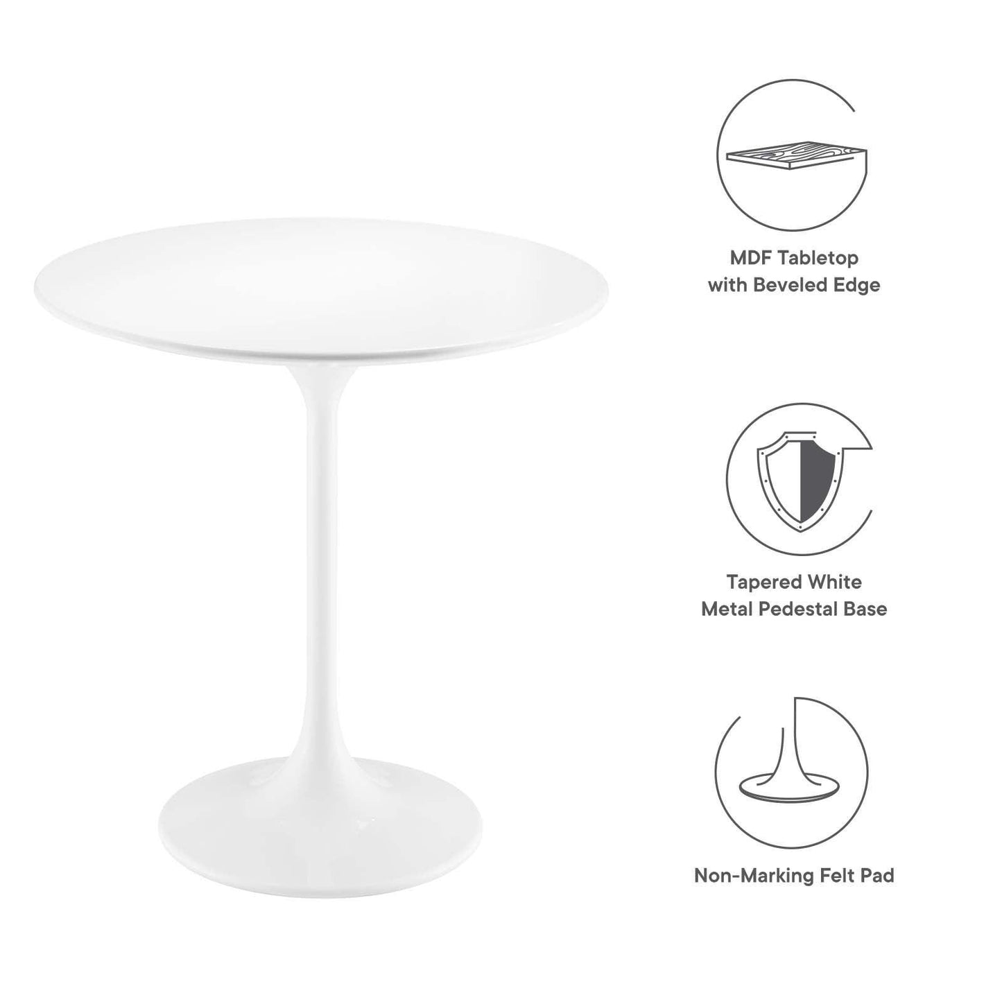Lippa 20" Round Side Table, EEI-5678 FredCo