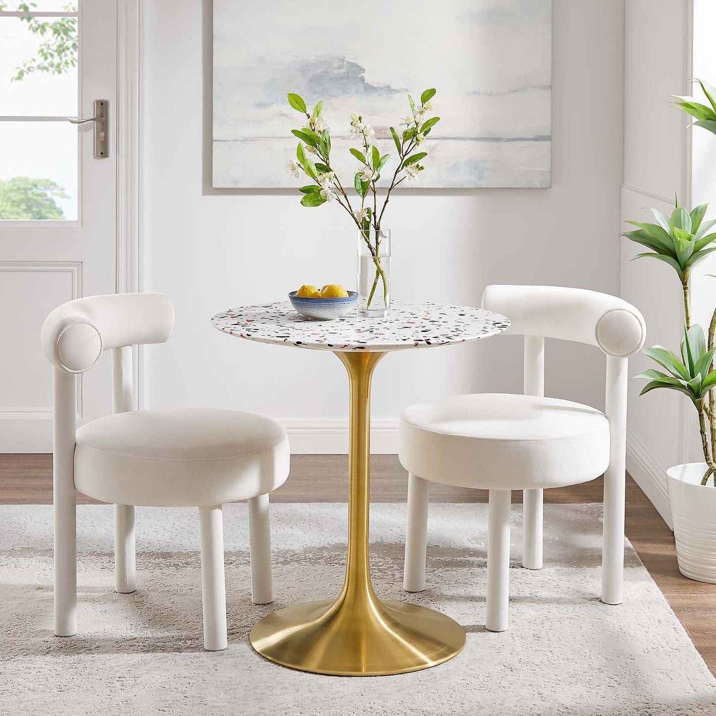 Lippa 28" Round Terrazzo Dining Table, EEI-5699 FredCo