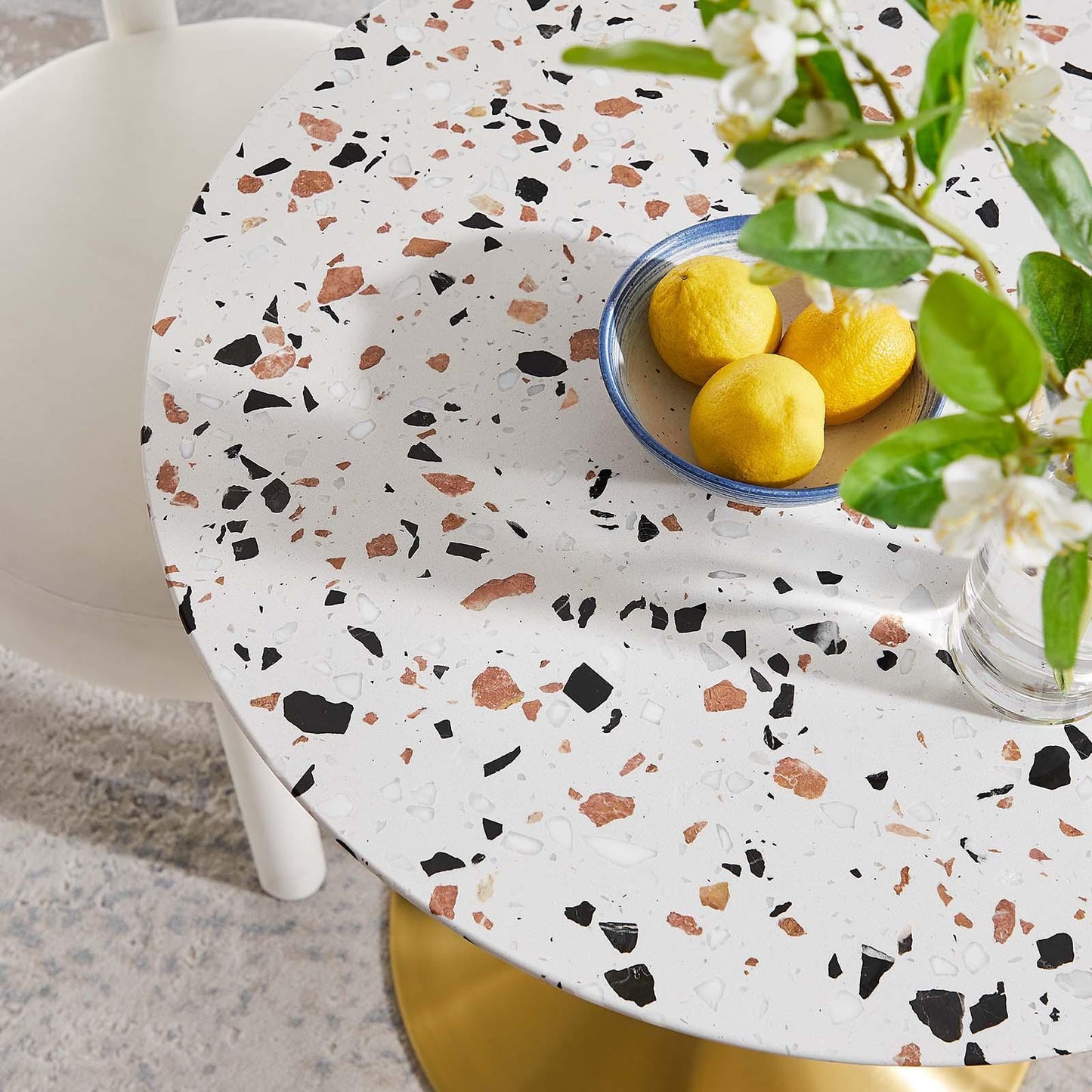 Lippa 28" Round Terrazzo Dining Table, EEI-5699 FredCo