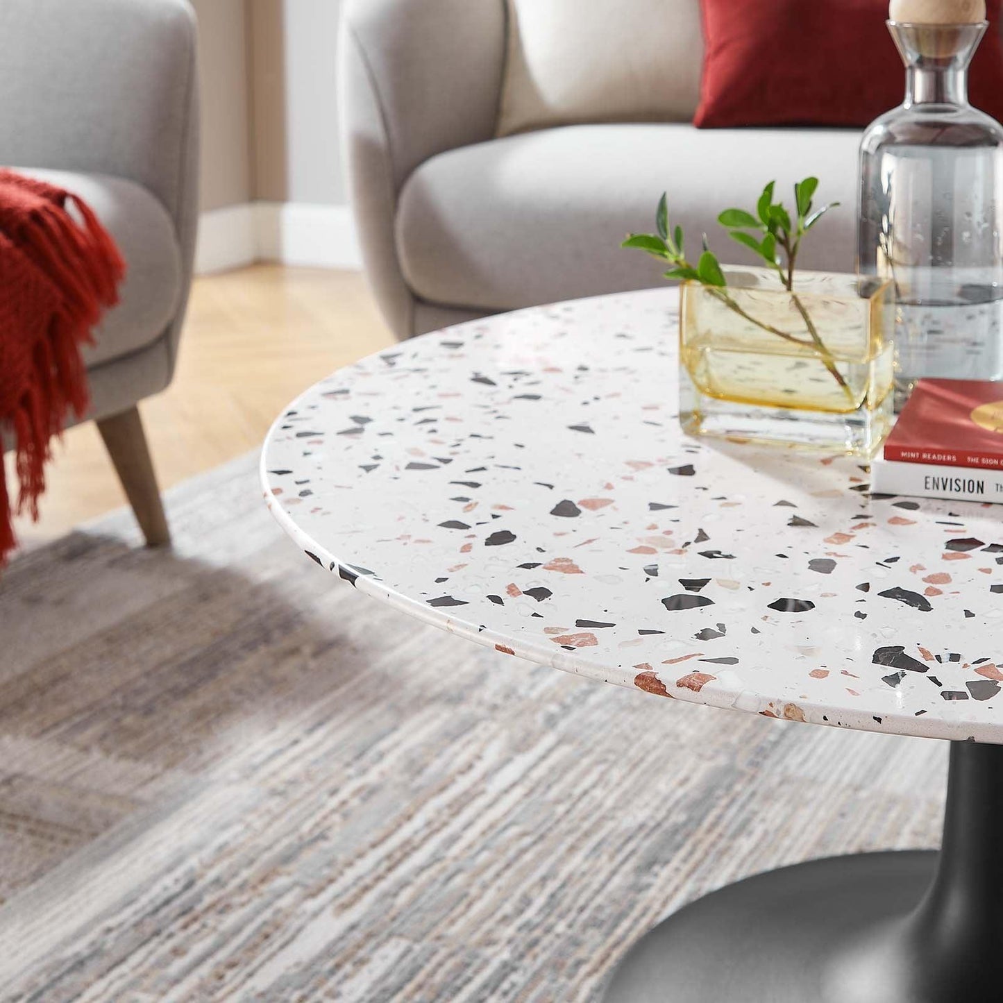 Lippa 36" Round Terrazzo Coffee Table, EEI-5721 FredCo