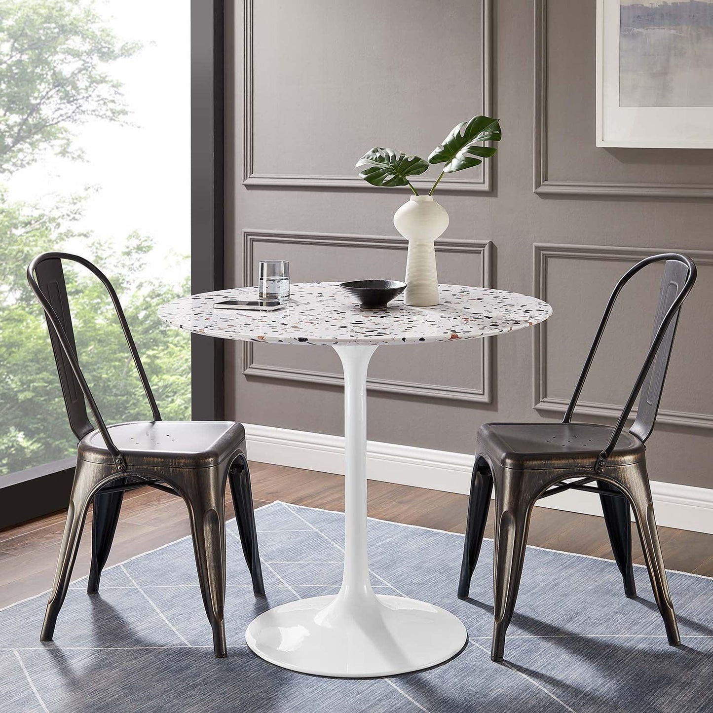Lippa 36" Round Terrazzo Dining Table, EEI-5713 FredCo