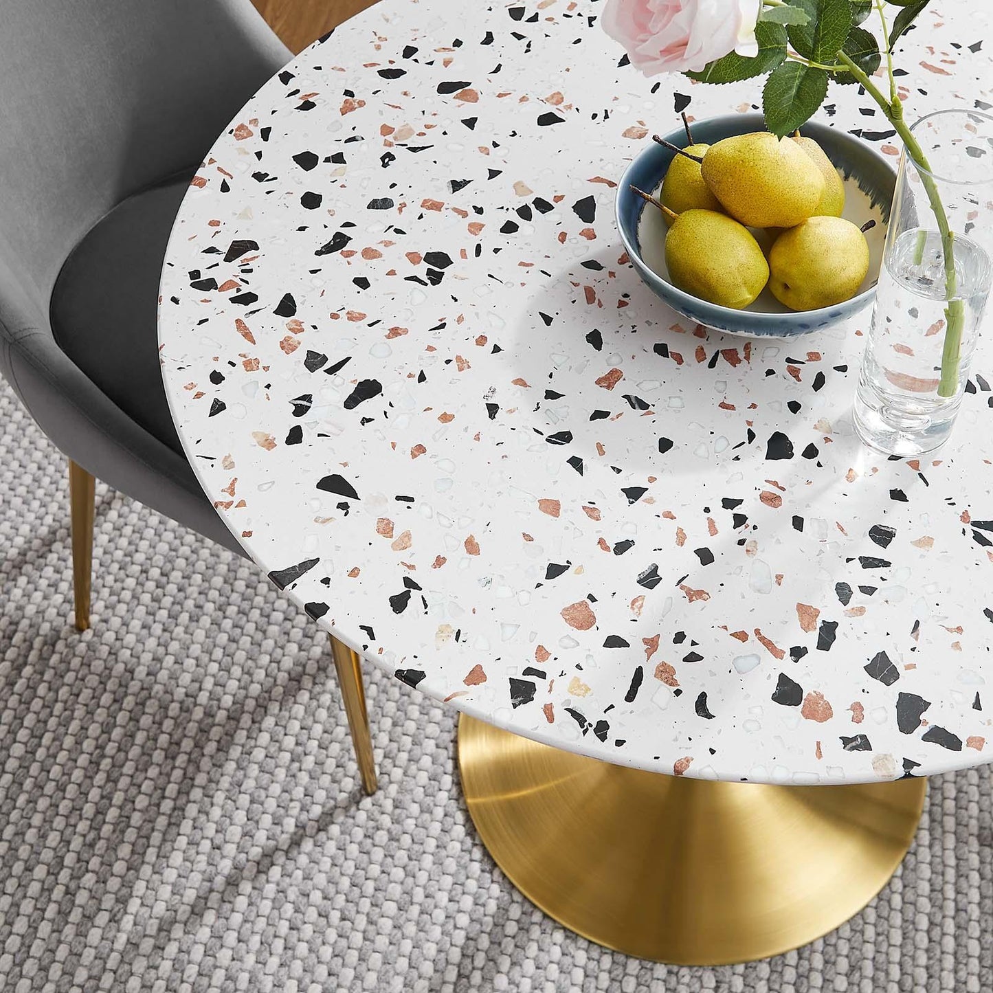 Lippa 36" Round Terrazzo Dining Table, EEI-5715 FredCo
