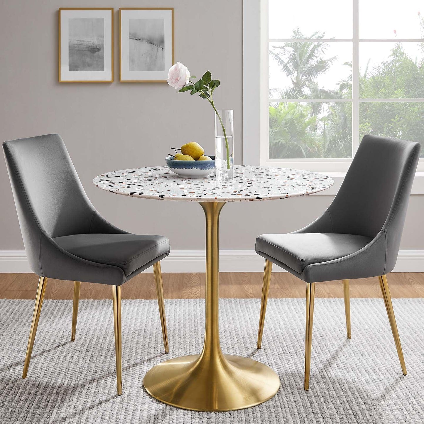 Lippa 36" Round Terrazzo Dining Table, EEI-5715 FredCo