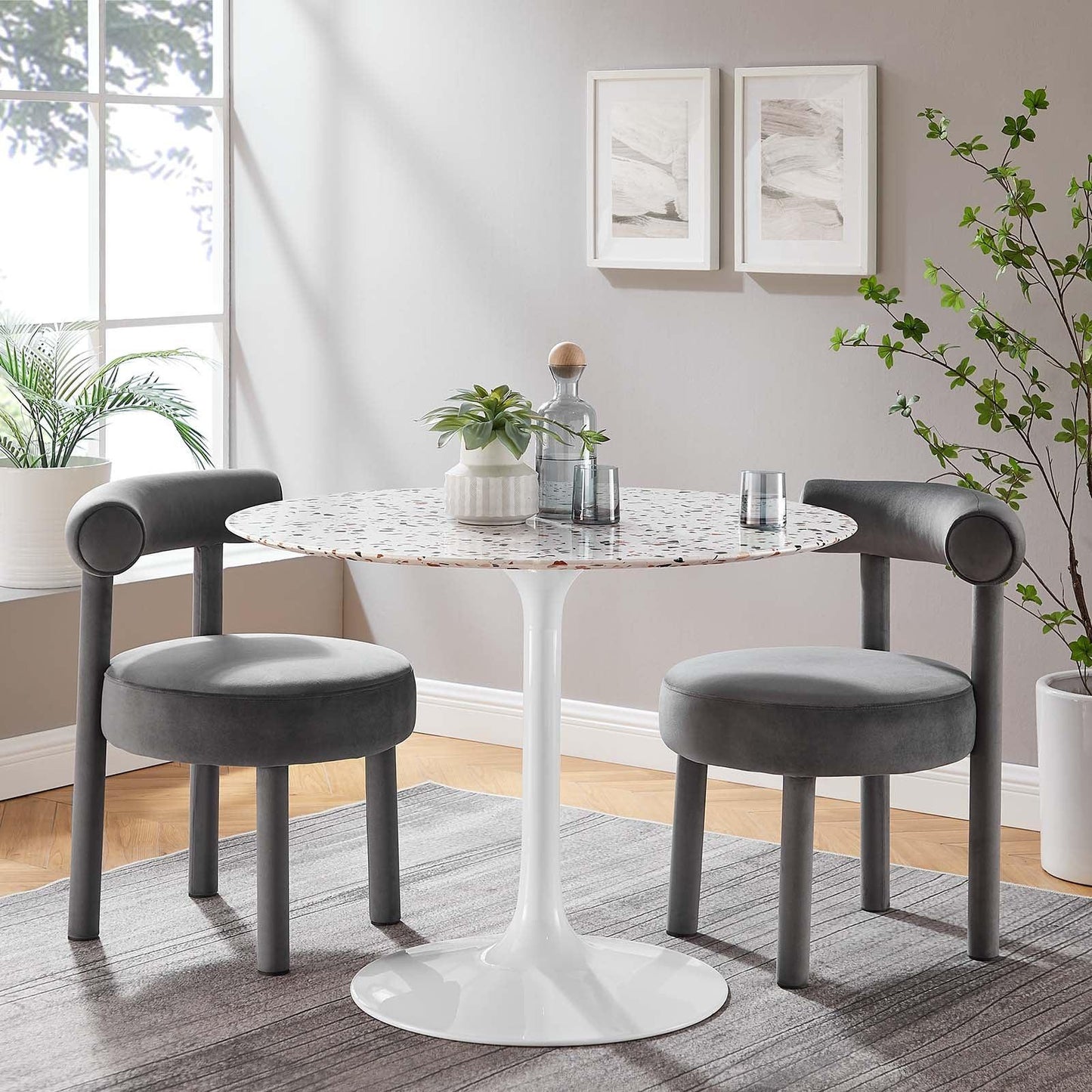 Lippa 40" Round Terrazzo Dining Table, EEI-5722 FredCo