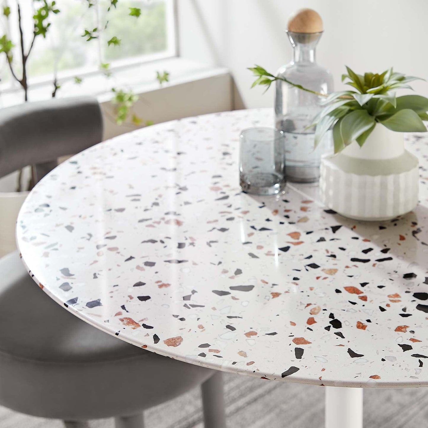 Lippa 40" Round Terrazzo Dining Table, EEI-5722 FredCo