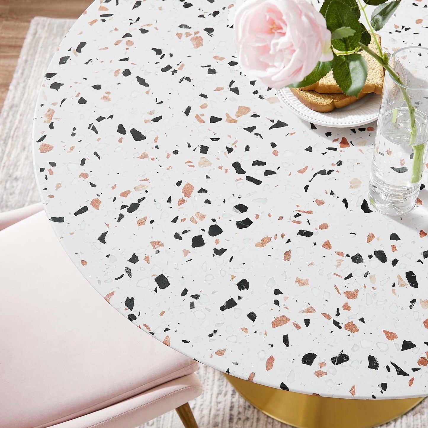 Lippa 40" Round Terrazzo Dining Table, EEI-5724 FredCo