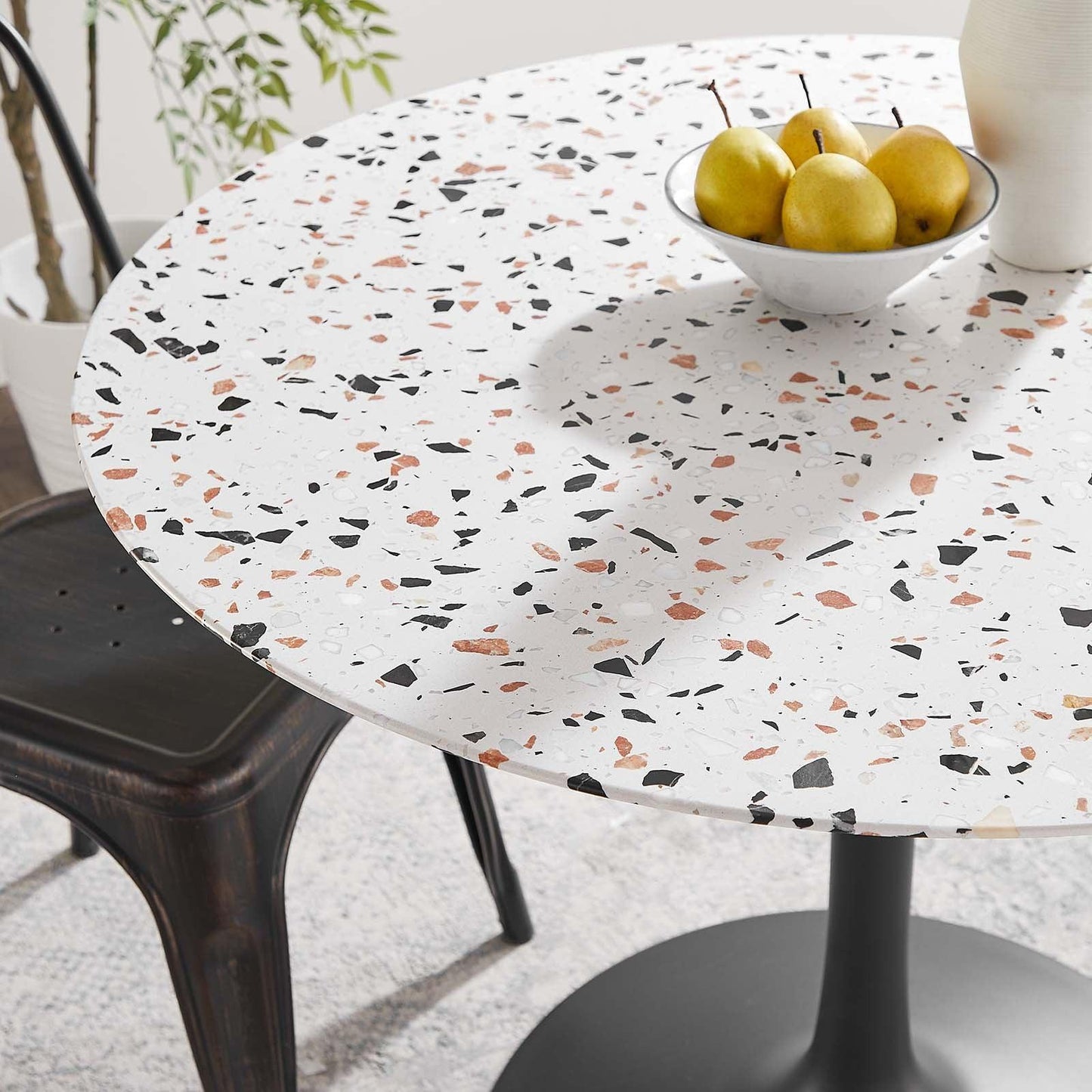 Lippa 40" Round Terrazzo Dining Table, EEI-5725 FredCo