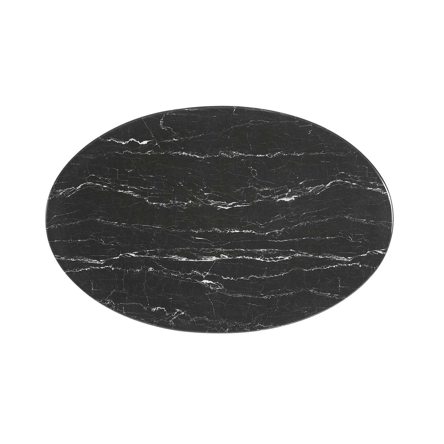 Lippa 42" Oval Artificial Marble Coffee Table, EEI-5192 FredCo