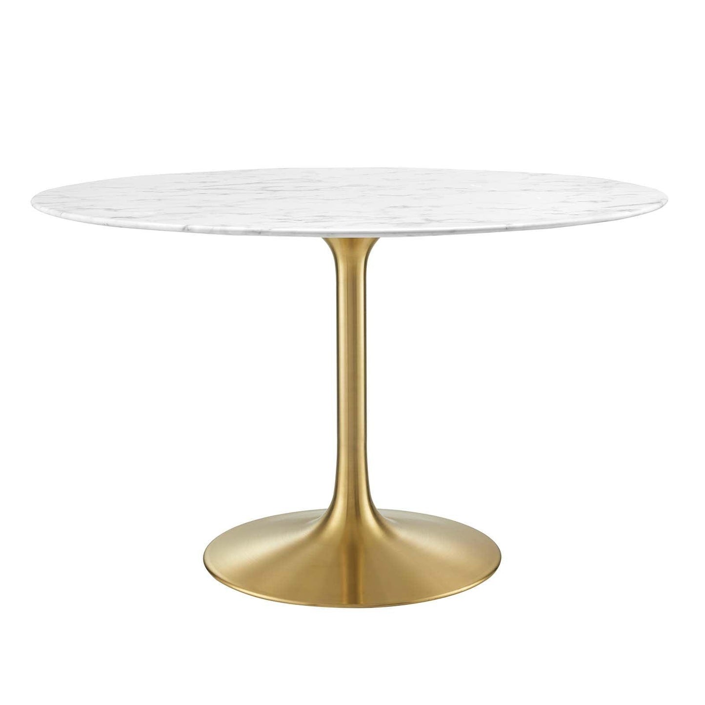 Lippa 48" Round Artificial Marble Dining Table FredCo