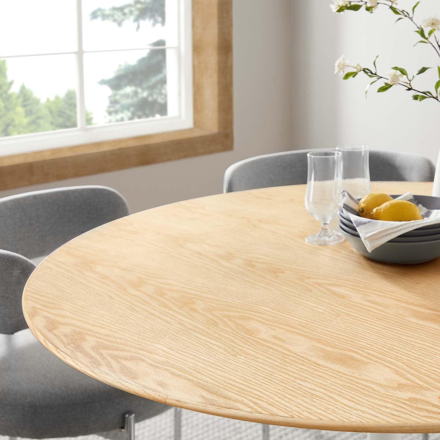 Lippa 48" Round Dining Table, EEI-5174 FredCo