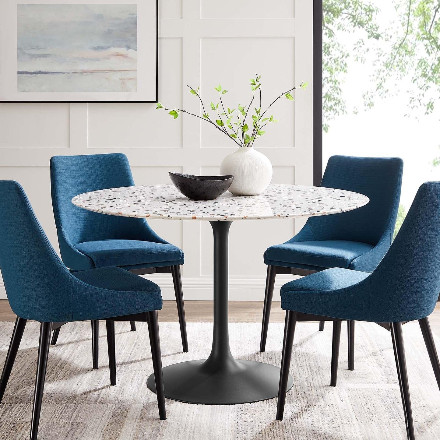 Lippa 48" Round Terrazzo Dining Table, EEI-5731 FredCo