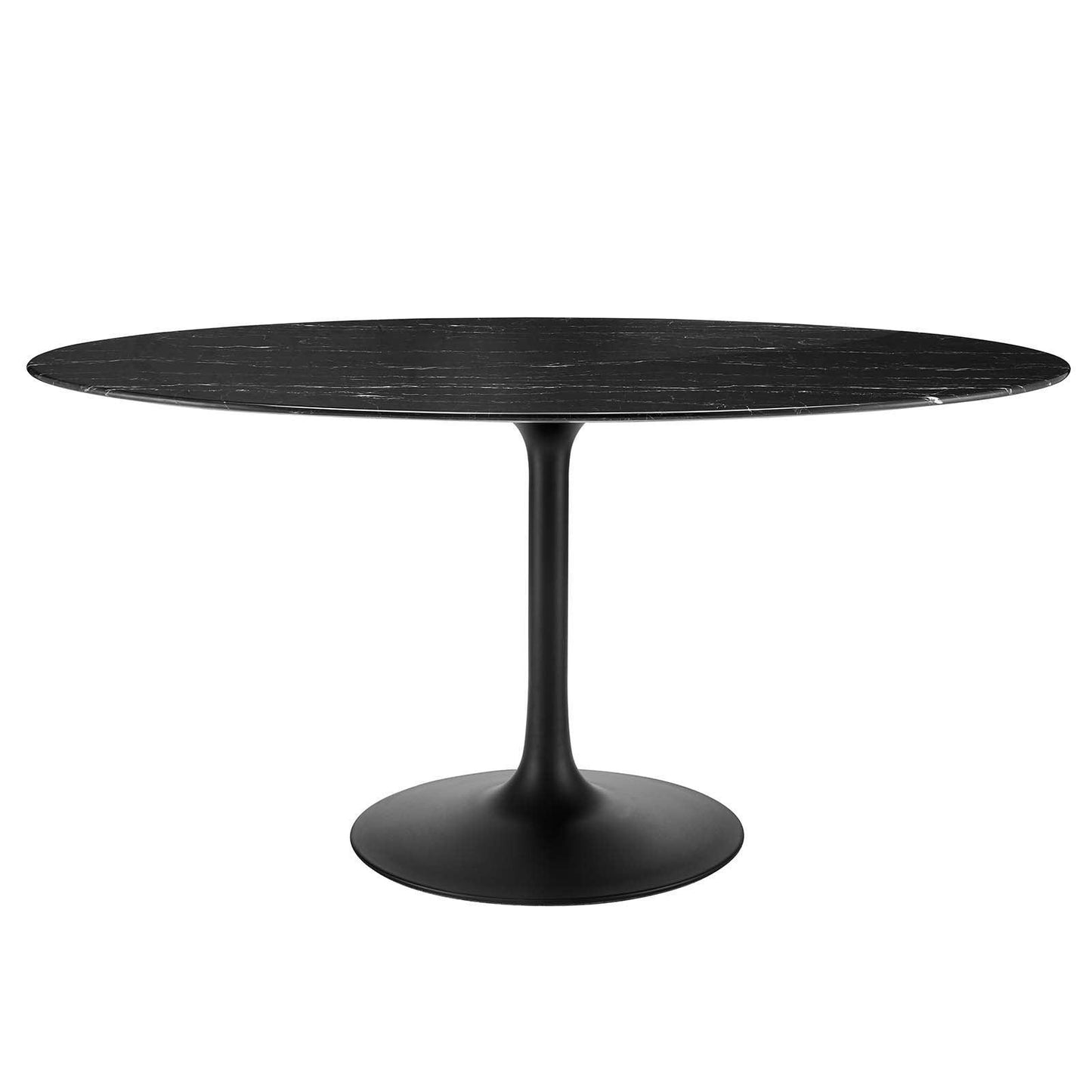 Lippa 60" Oval Artificial Marble Dining Table, EEI-4881 FredCo