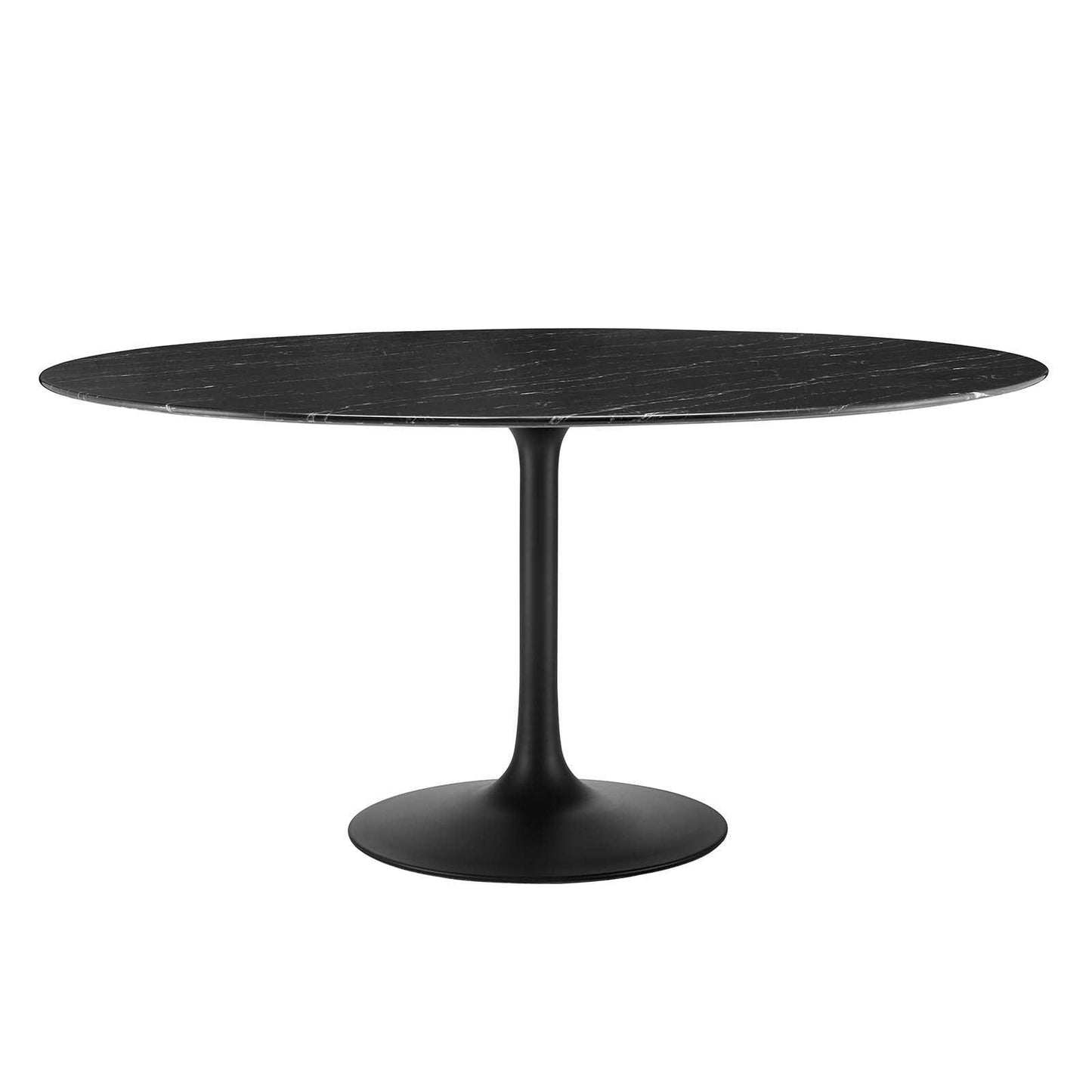Lippa 60" Round Artificial Marble Dining Table, EEI-4879 FredCo