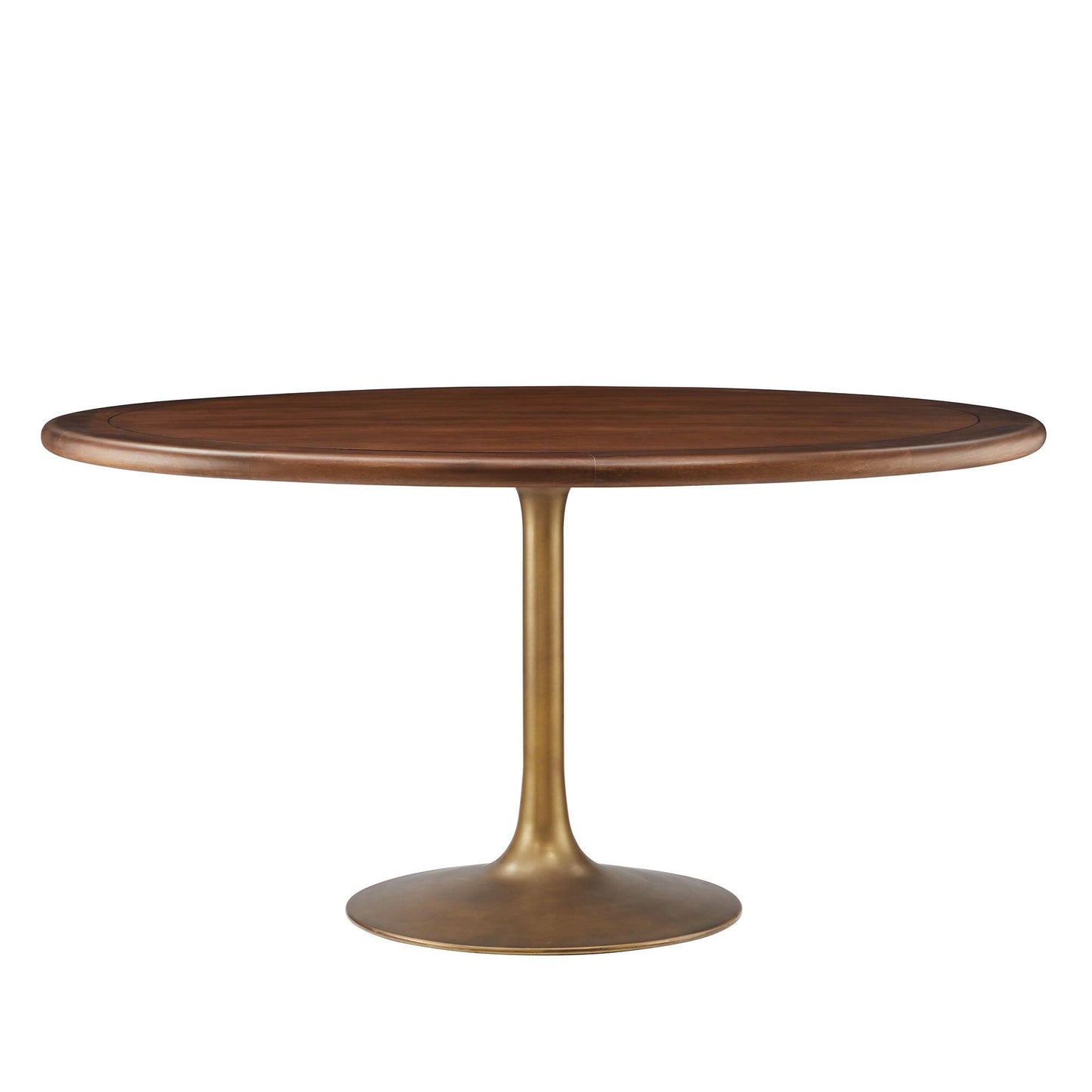 Lippa 60" Round Pedestal Solid Wood and Metal Dining Table by Modway FredCo