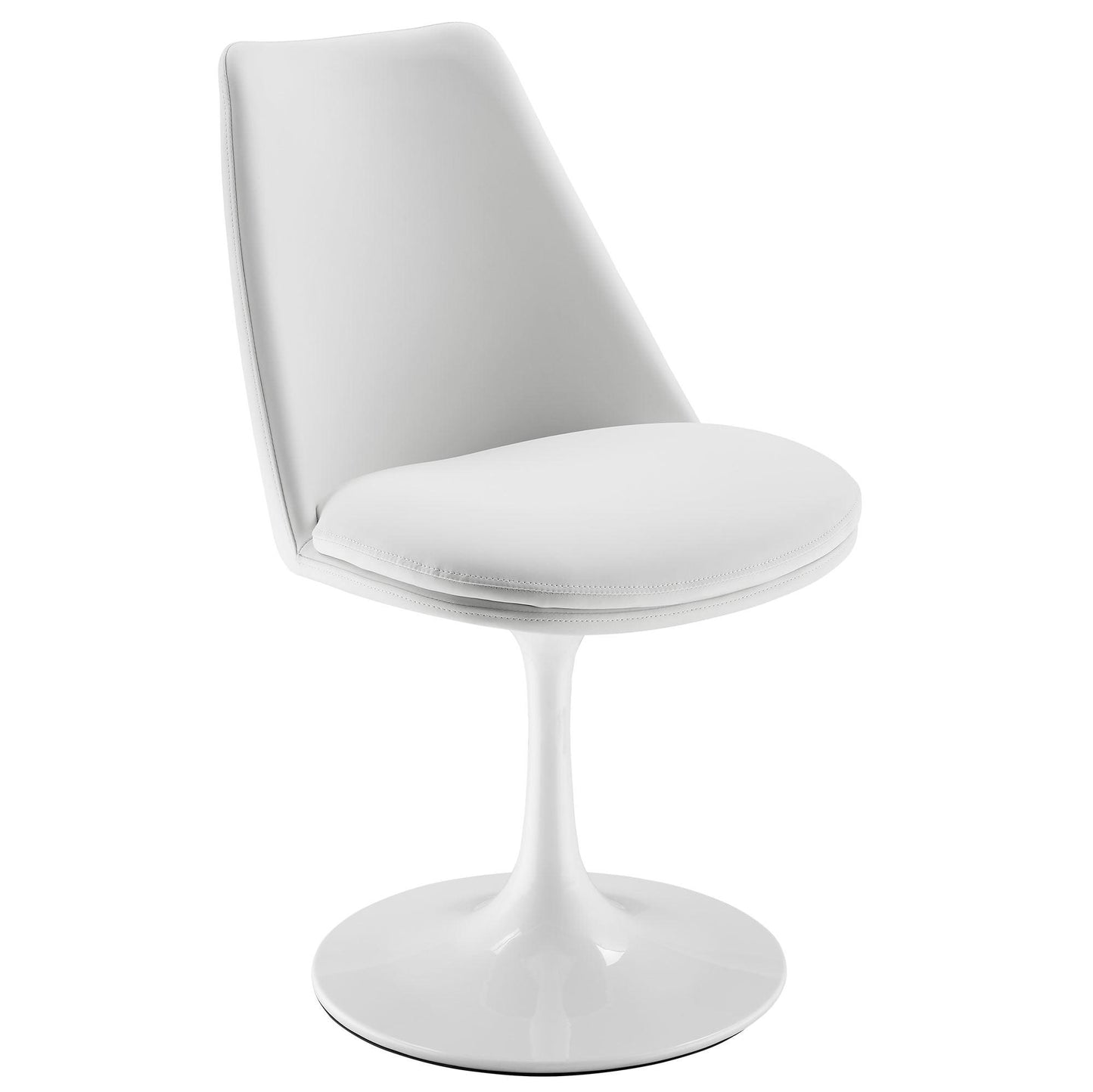 Lippa Vegan Leather Swivel Dining Chair by Modway FredCo
