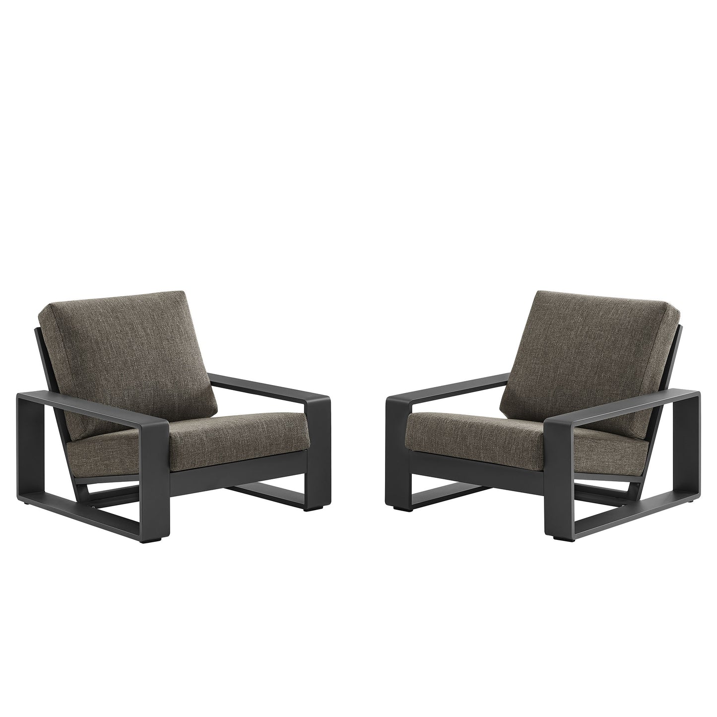 Lirienne Outdoor Patio Aluminum Faux Wood Armchairs Set of 2 by Modway EEI-7308 FredCo