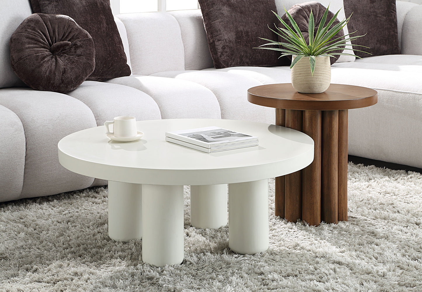 Loanna Wooden Color Finish End Table FredCo