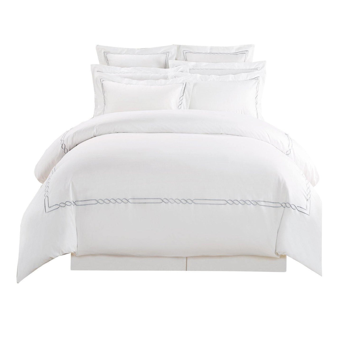 Lorenz 100% Cotton Embroidered Duvet Cover and Pillow Sham Set FredCo