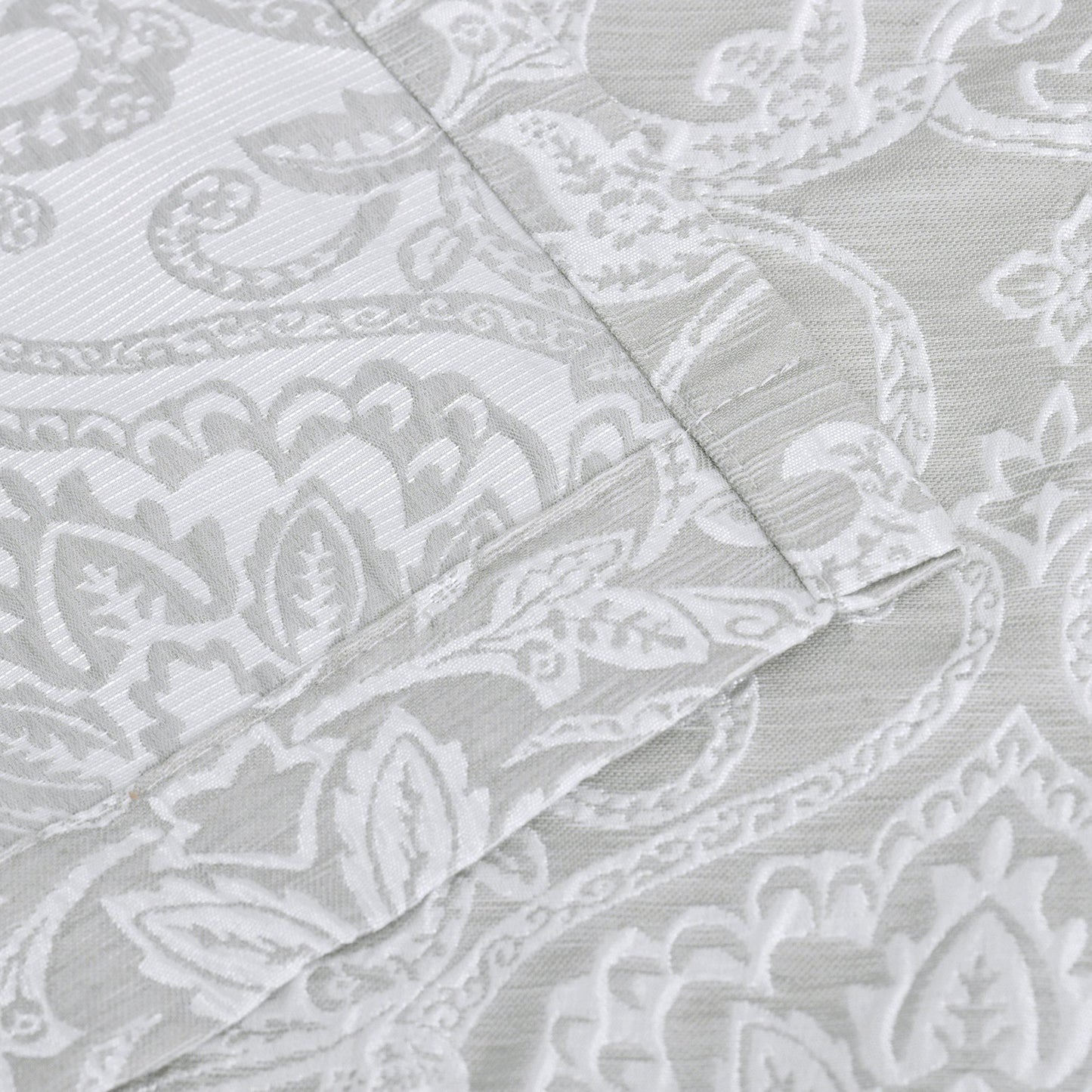 Lotus Light Filtering Floral Damask Jacquard Curtain Set FredCo