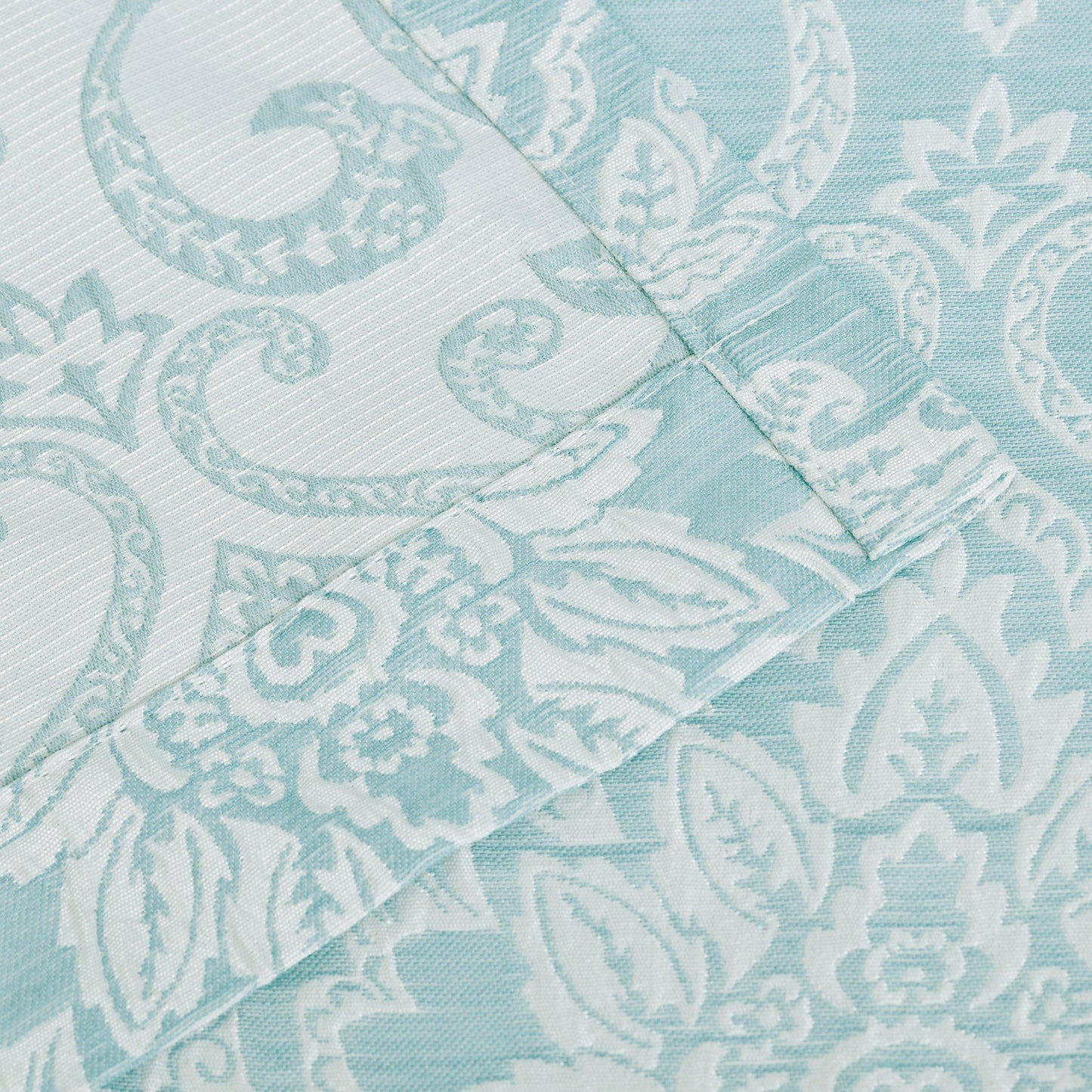 Lotus Light Filtering Floral Damask Jacquard Curtain Set FredCo
