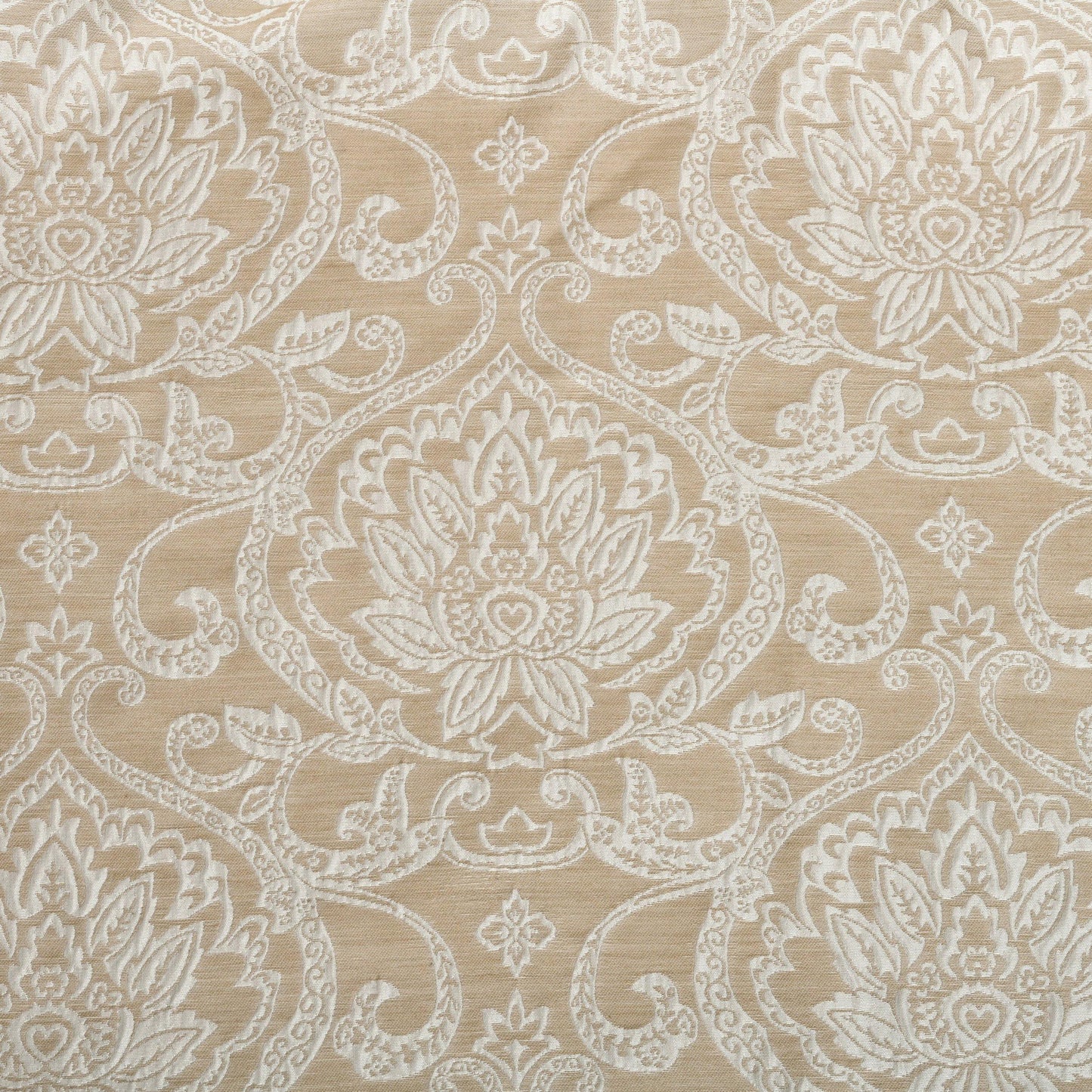 Lotus Light Filtering Floral Damask Jacquard Curtain Set FredCo
