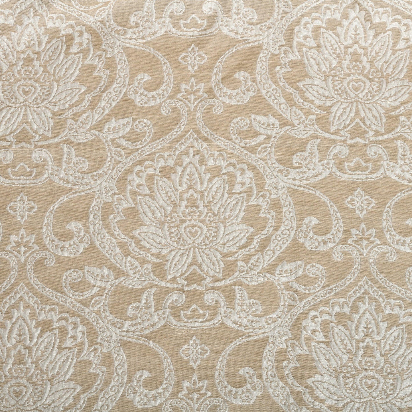 Lotus Light Filtering Floral Damask Jacquard Curtain Set FredCo