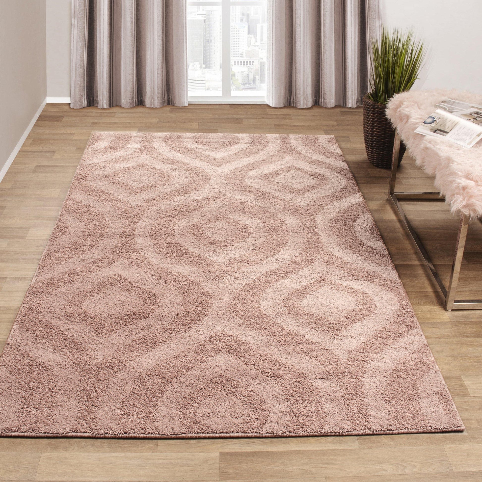 Lucille Rug, Diamond Pattern, Transitional, Jute Backing FredCo