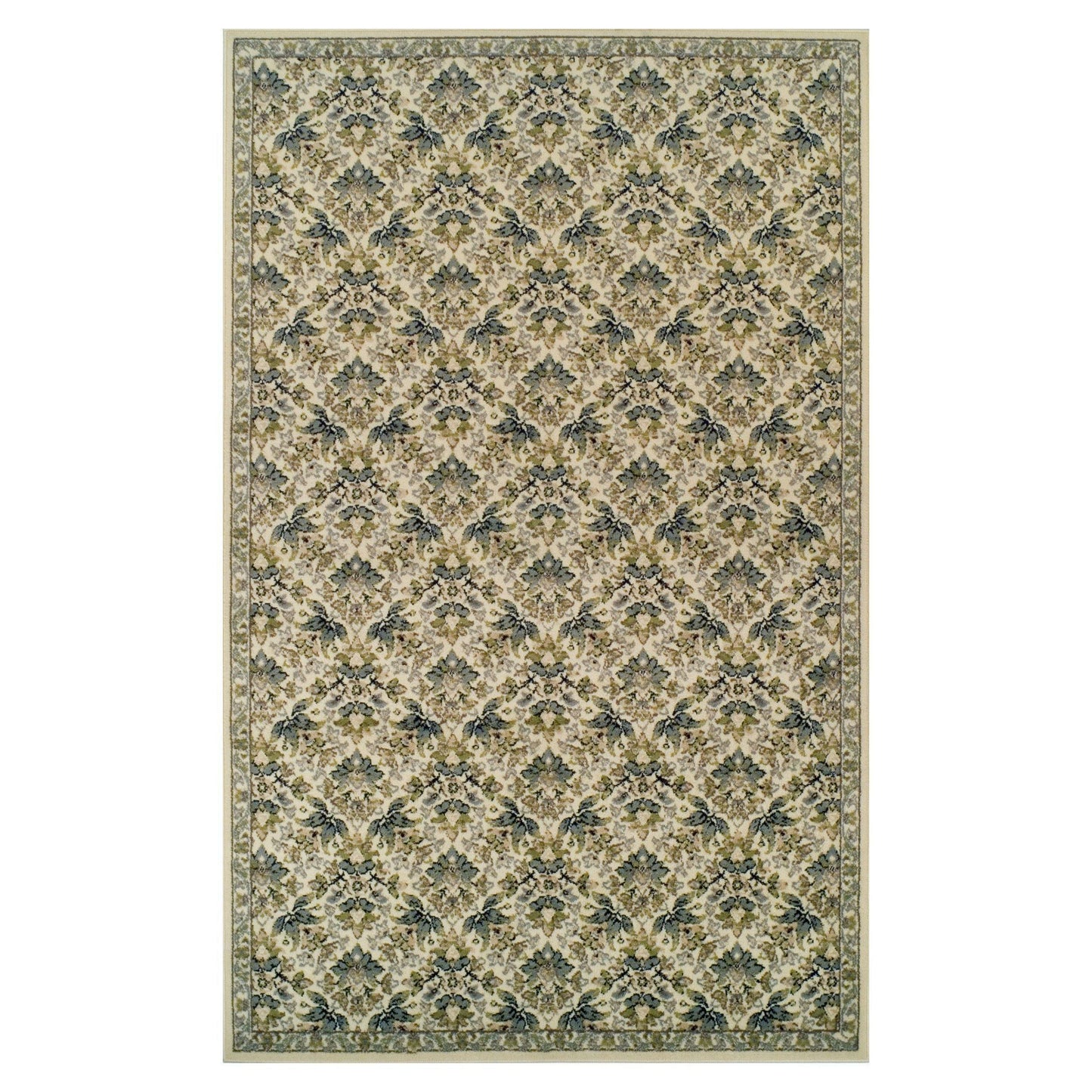 Madeleine Oriental Contemporary Floral Damask Rug FredCo