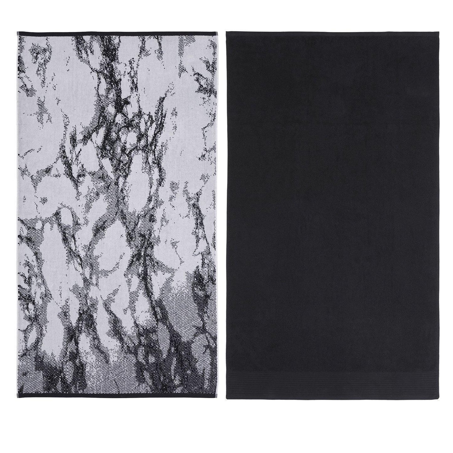 Marble Effect Cotton Absorbent Textured Ultra-Plush 10-Piece Towel Set FredCo