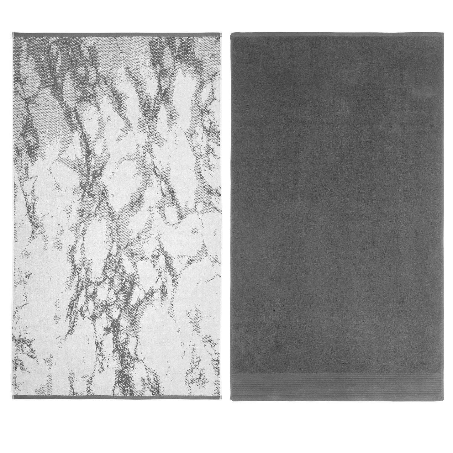 Marble Effect Cotton Absorbent Textured Ultra-Plush 10-Piece Towel Set FredCo