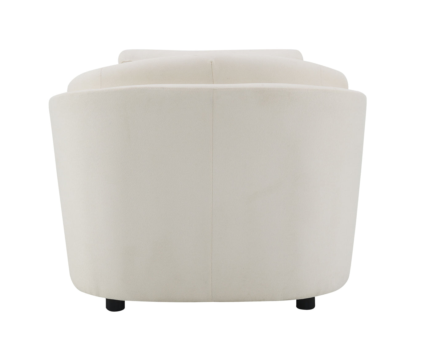 Mariko Beige Linen Chair with 1 Toss Pillow FredCo