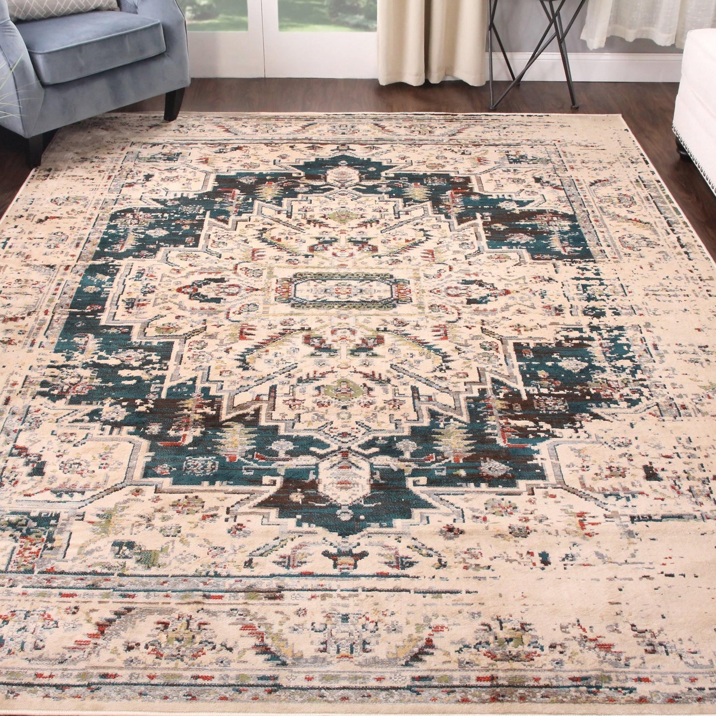 Marquis Modern Farmhouse Medallion Indoor Area Rug by Superior FredCo