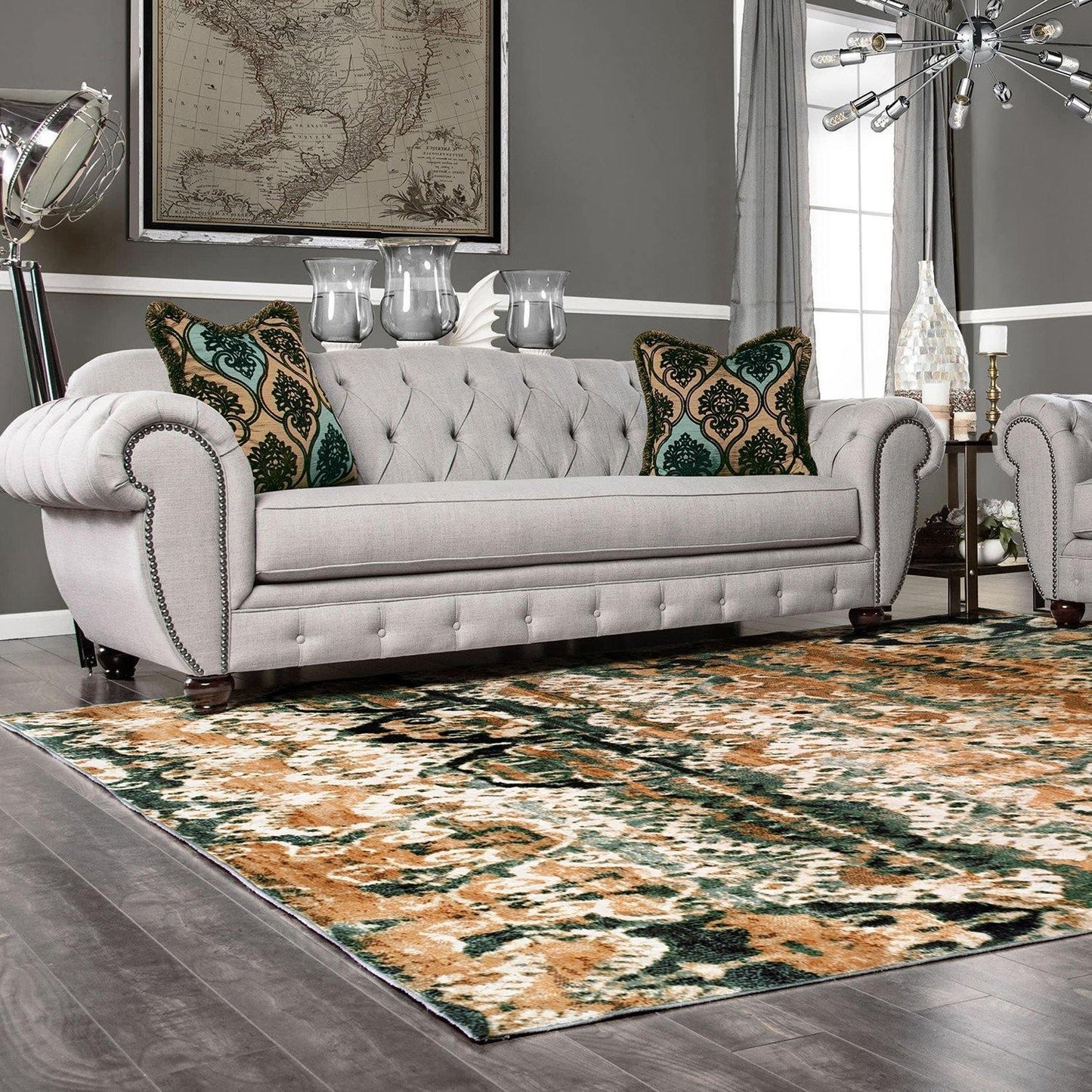 Marseille Vintage Damask Pattern Rug FredCo