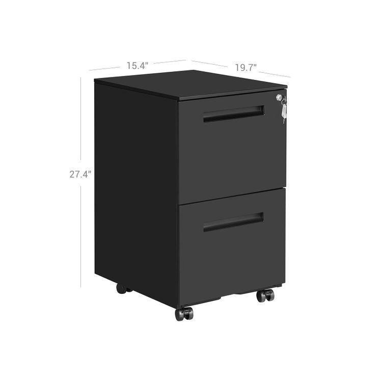 Matte Black File Cabinet FredCo