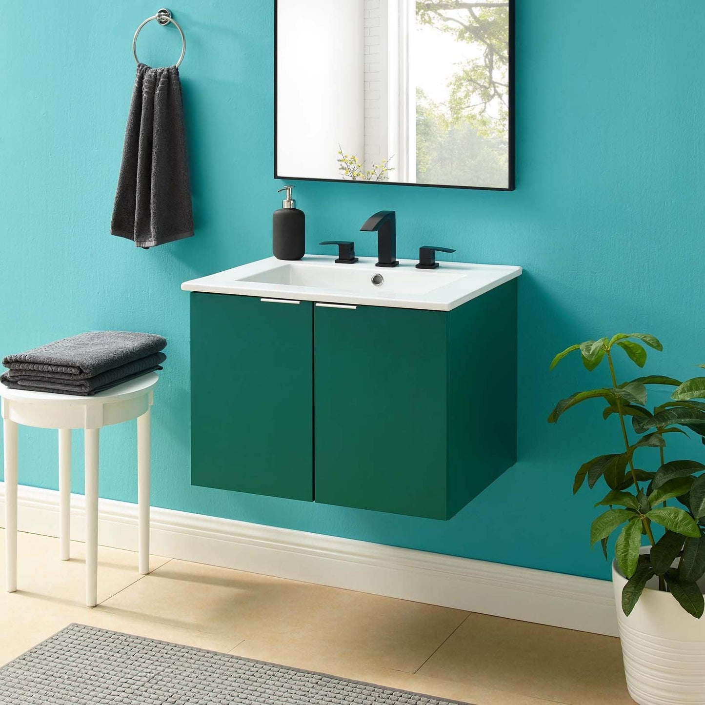Maybelle 24" Wall-Mount Bathroom Vanity, EEI-5379 FredCo