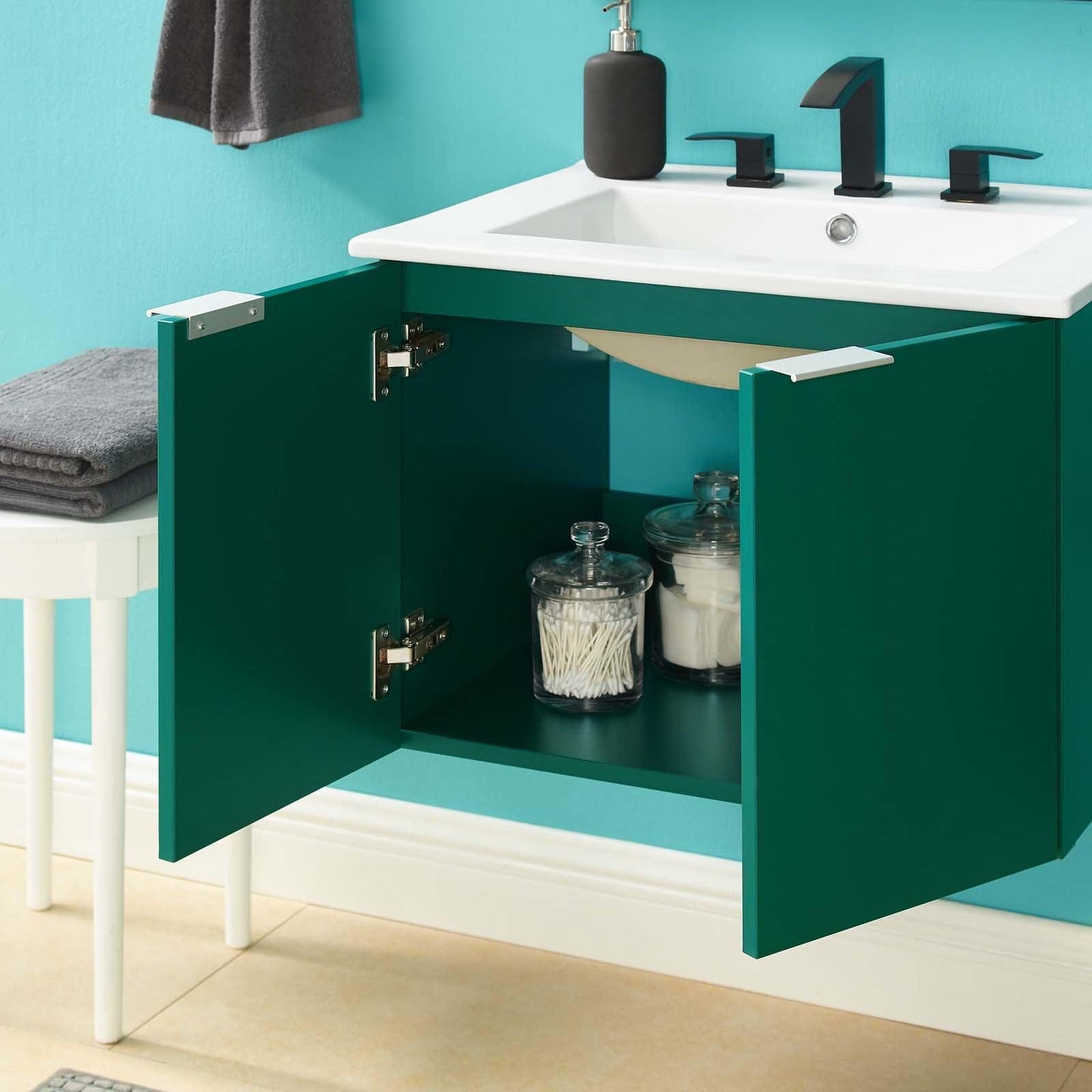 Maybelle 24" Wall-Mount Bathroom Vanity, EEI-5379 FredCo