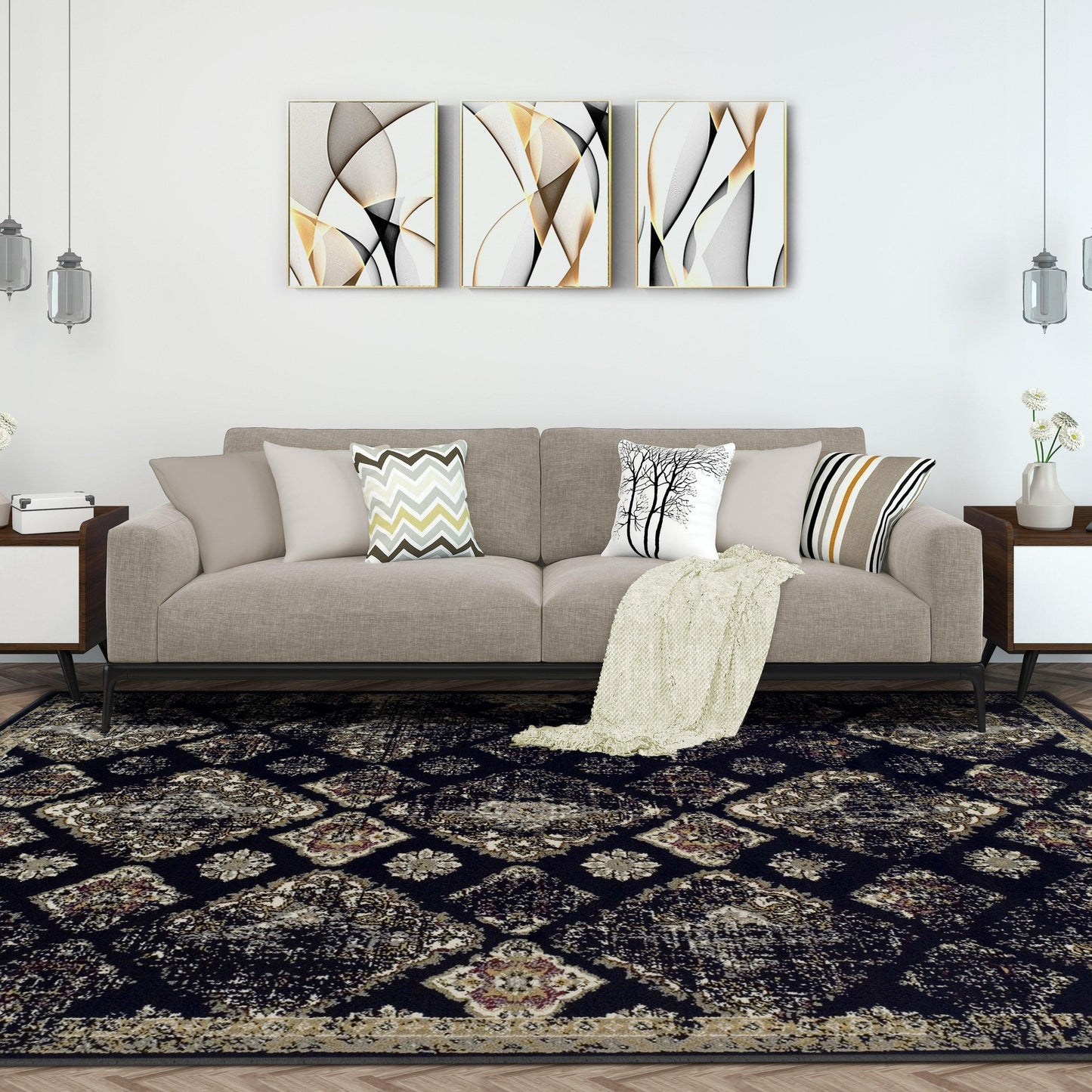 Mayfair Vintage Moroccan Diamond Medallion Rug FredCo