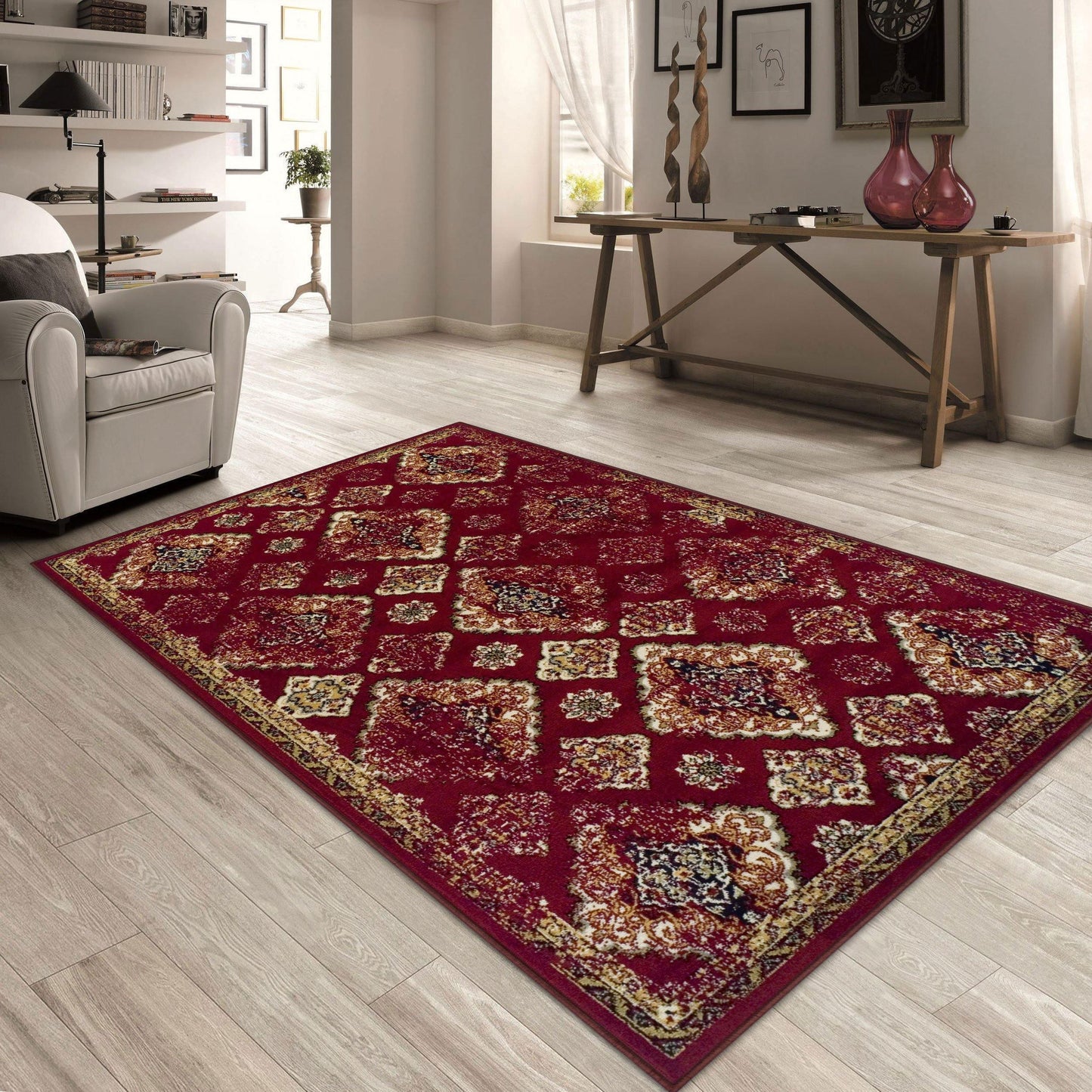 Mayfair Vintage Moroccan Diamond Medallion Rug FredCo