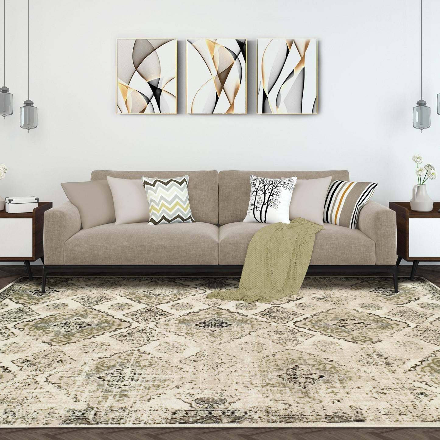 Mayfair Vintage Moroccan Diamond Medallion Rug FredCo
