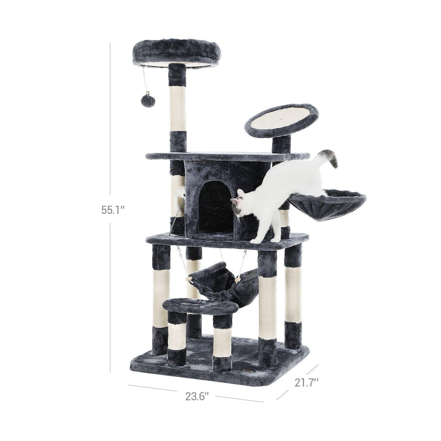 Medium Grey Cat Tower FredCo