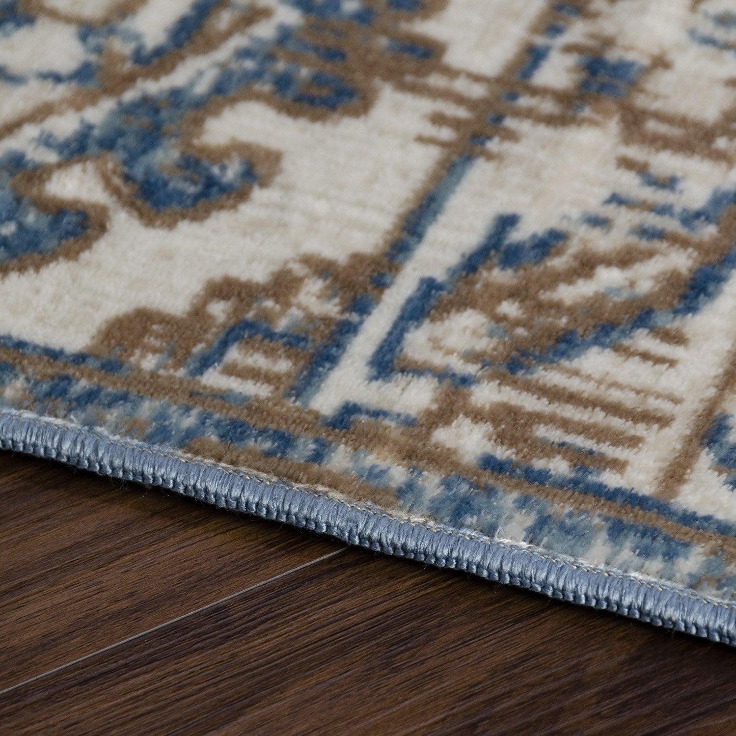 Merriti Vintage Floral Medallion Indoor Area Rug FredCo