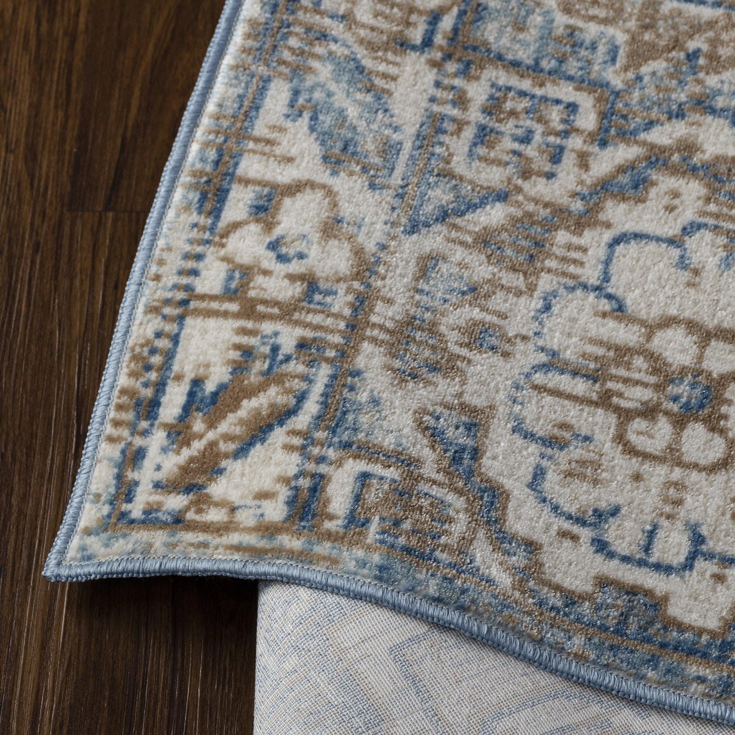 Merriti Vintage Floral Medallion Indoor Area Rug FredCo
