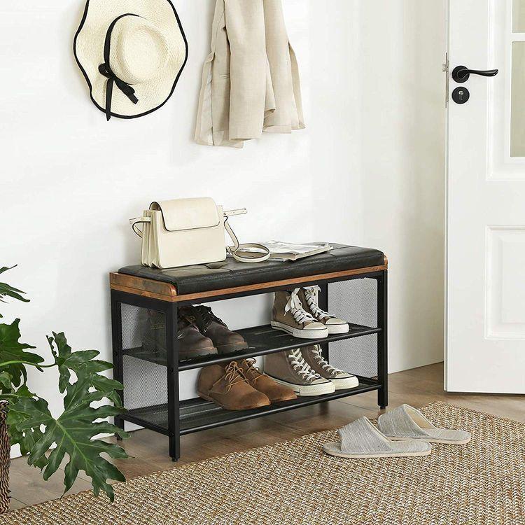 Mesh Shelf Shoe Bench FredCo